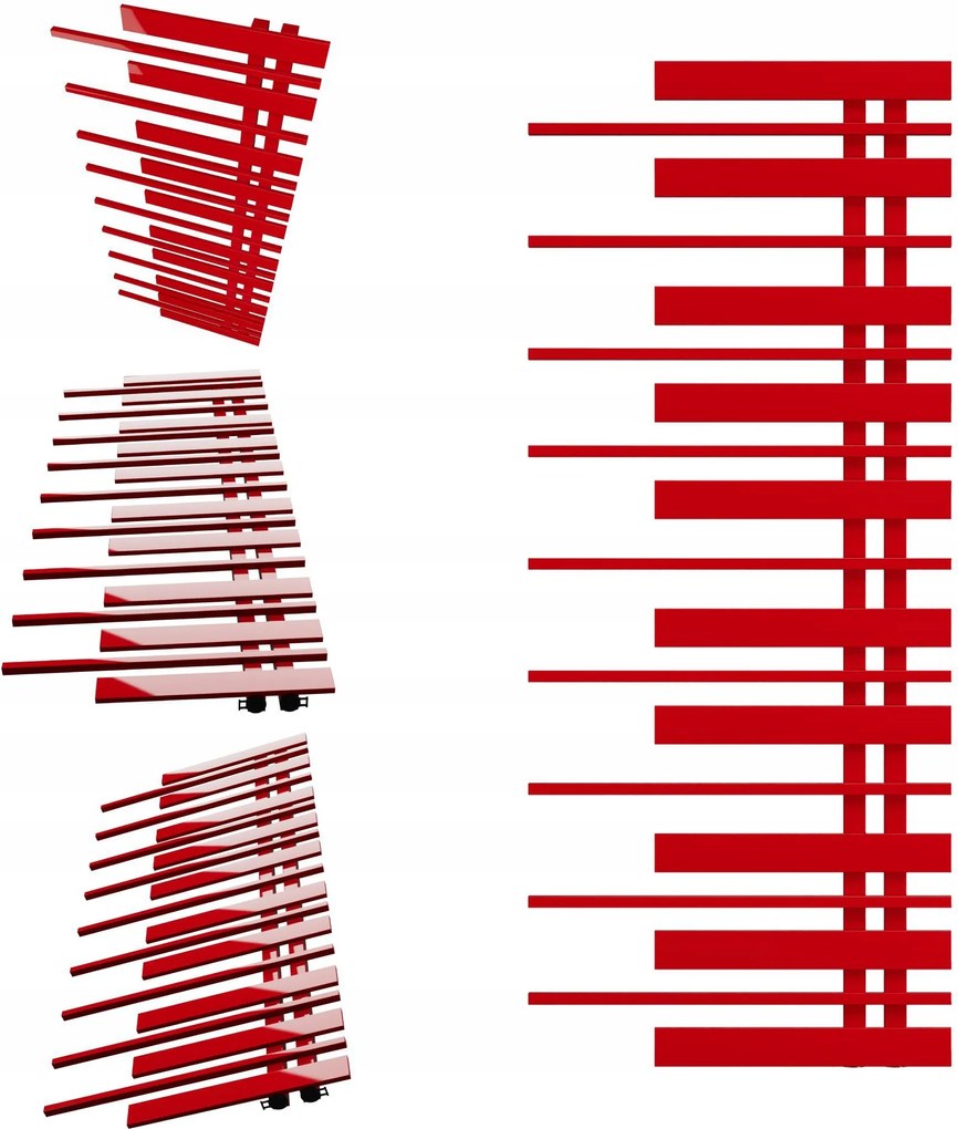 Fürdőszobai radiátor Pianino 1280x570 Piros Jobbos