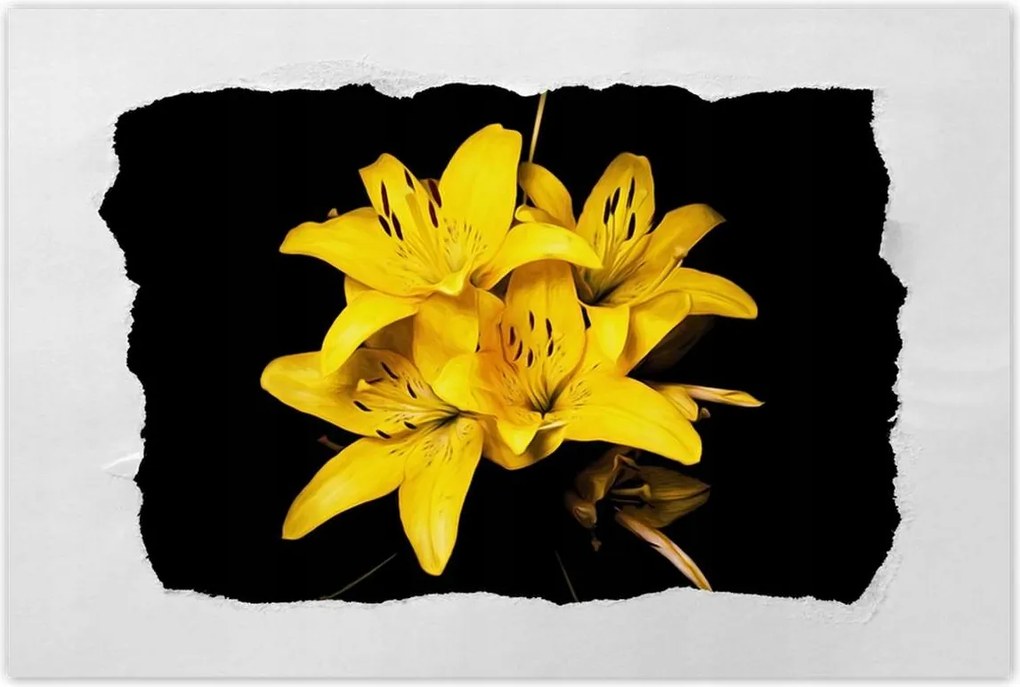 Poszterek 120x80 Sárga liliom csokor