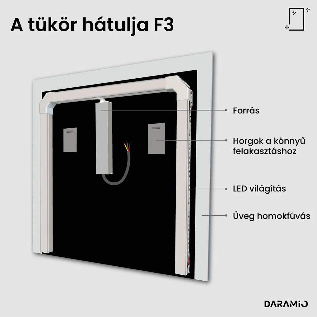Tükör LED világítással F3
