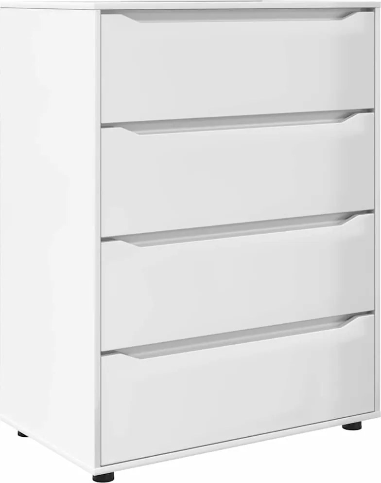 vidaXL Tároló szekrények 2 pcs Magas Fényű Fehér 80 x 48 x 105 cm