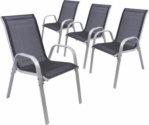 Rakásolható kerti székek 4 db szett