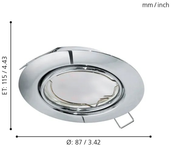 Eglo 94407 - SET 3x LED Beépíthető lámpa PENETO 3xGU10-LED/5W/230V