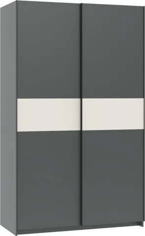 BERNO ruhásszekrény, 120 cm | Antracit/kasmír