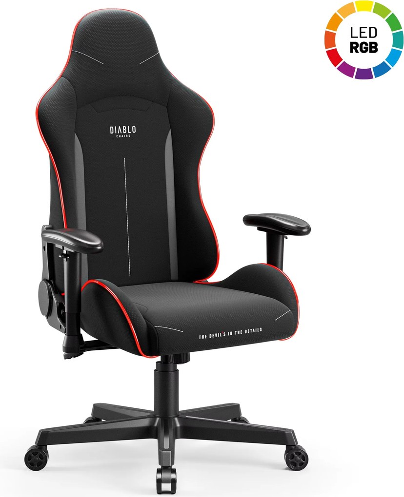 Gamer szék LED RGB fekete: Diablo X-Starter