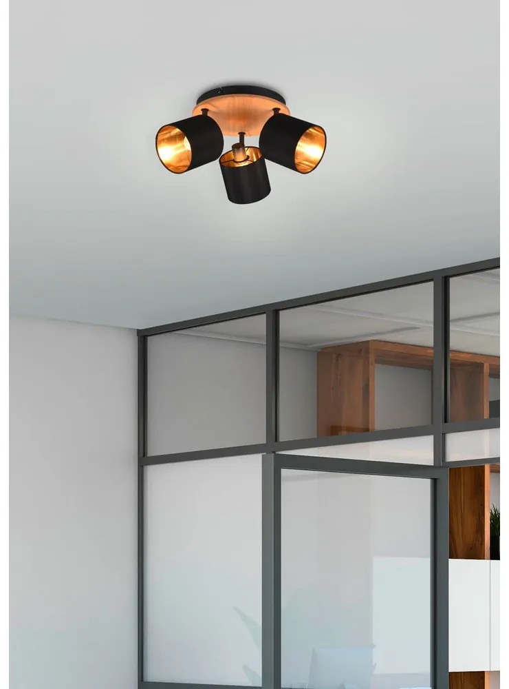 Fekete-natúr színű spotlámpa ø 12 cm Tommy – Reality