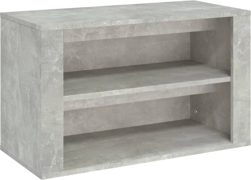 vidaXL betonszürke szerelt fa cipőtartó 75 x 35 x 45 cm