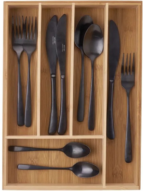 MENUETT evőeszköztartó, bambusz, 5 részes