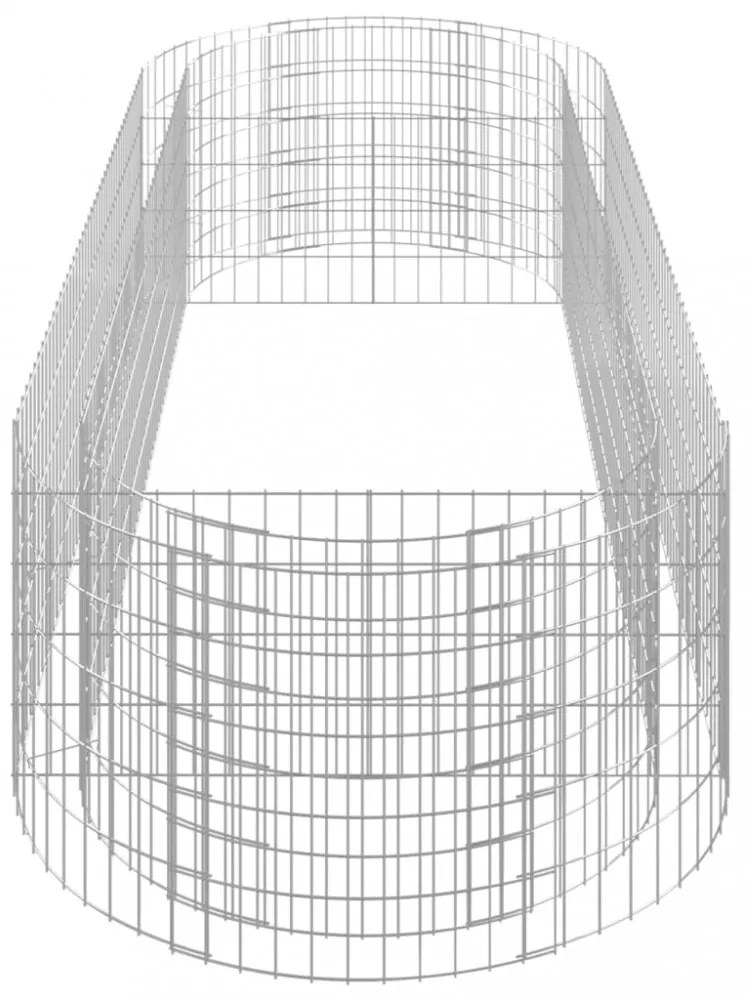 horganyzott vas gabion magaságyás 300x100x50 cm