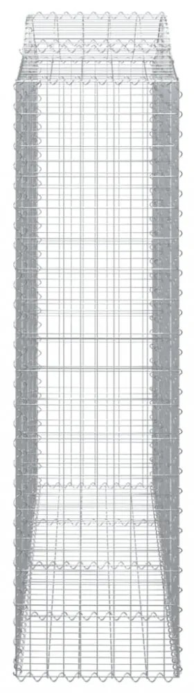 8 db íves horganyzott vas gabion kosár 200x50x180/200 cm