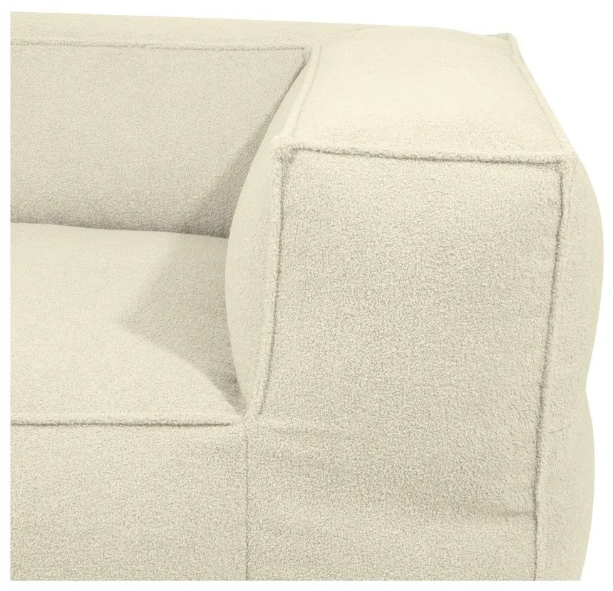 Krémszínű buklé babzsákfotel Mass Corner 150 Left – SLOWDOWN