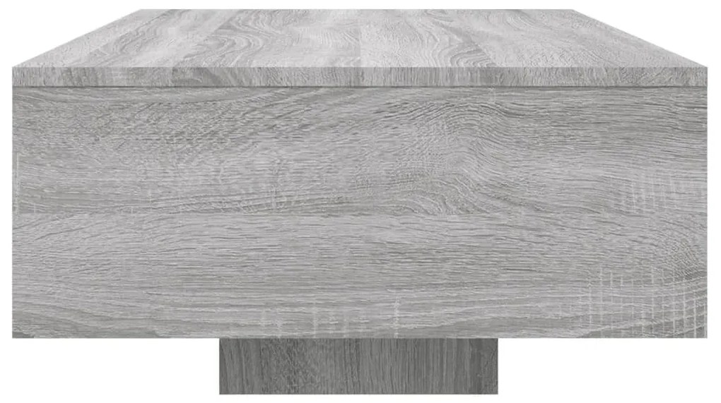 szürke sonoma színű dohányzóasztal LED-lámpákkal 85x55x31 cm