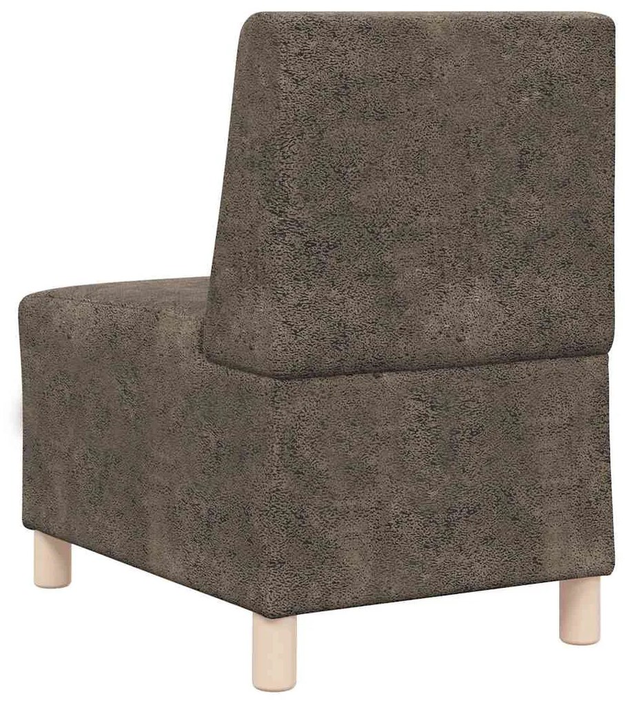 moduláris kanapéegység karfa nélkül sötétszürke műbőr 55 cm