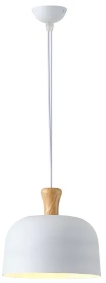 Csillár zsinóron 1xE27/15W/230V fehér átm. 27 cm