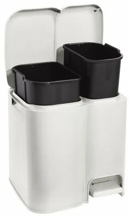 Tontarelli DUO szelektív hulladékgyűjtő 13 + 8 l, fehér