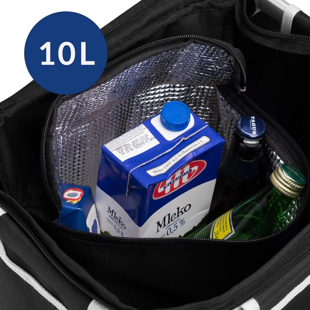 monzana® Bevásárlókocsi kerekekkel - fekete