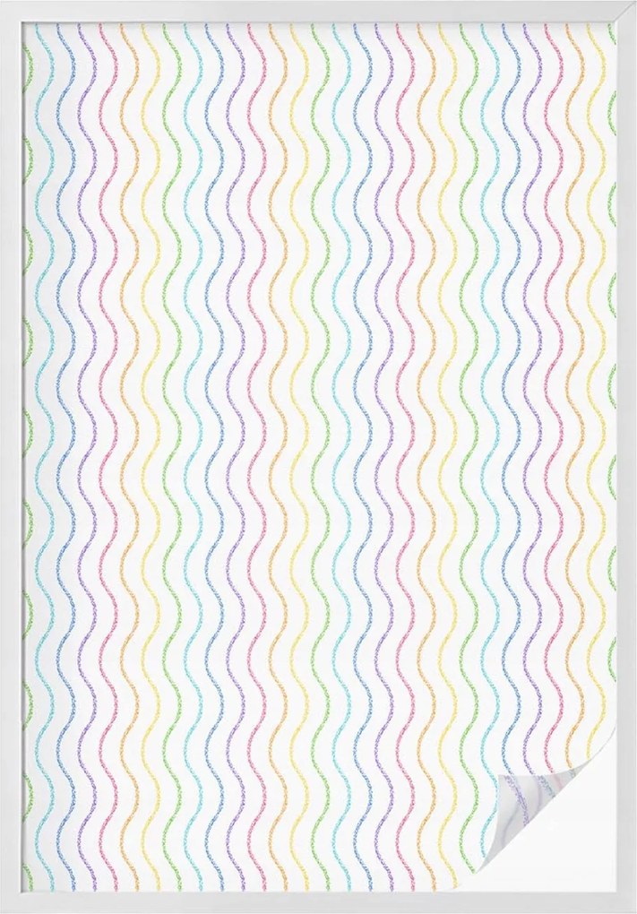 Konyhai Fürdőszoba Ablakfólia Adatvédelem Szivárvány vonalak 100x146