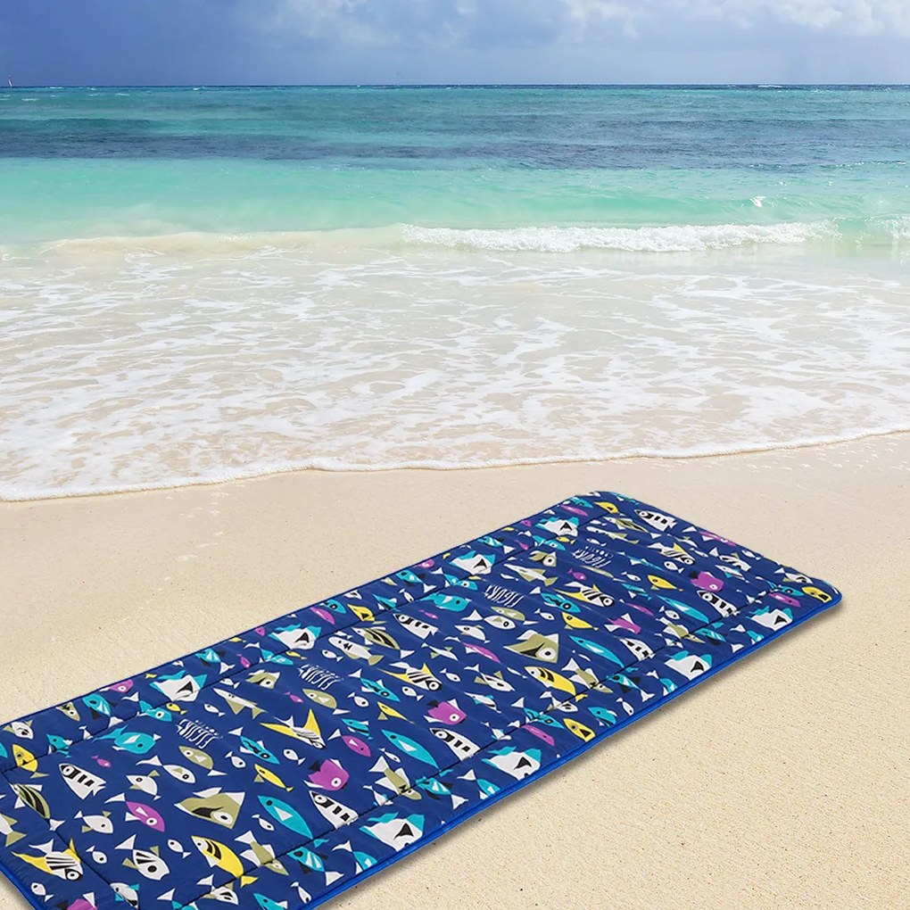 Dunyázható strandnyugágy HALAK 148x52 cm, fekete-fehér