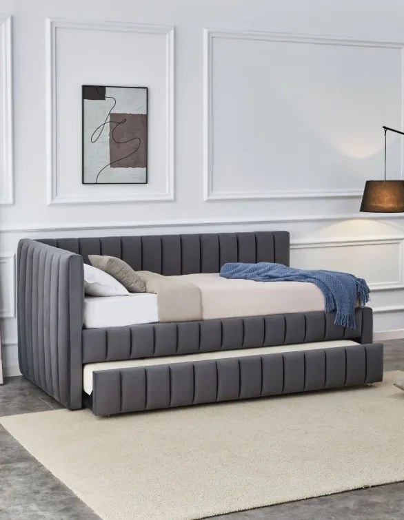 Derby kihúzható ágy szürke 90x200cm