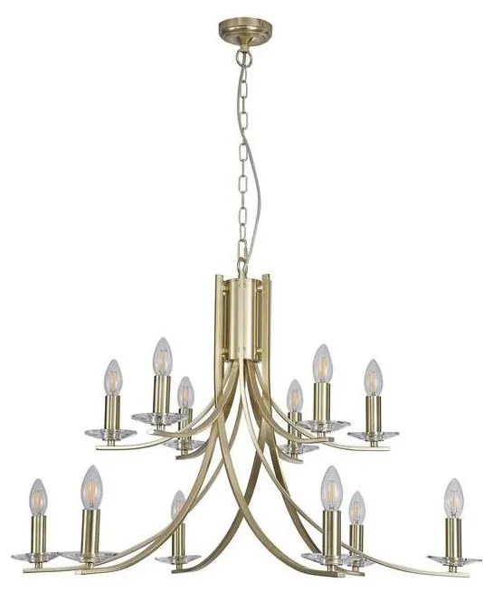 Searchlight 41612-12SB - ASCONA láncos csillár 12xE14/60W/230V