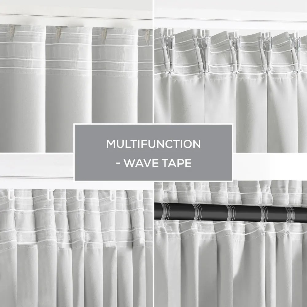 Fehér dimout (részleges sötétítő) függöny 140x245 cm Kierra – Restilo