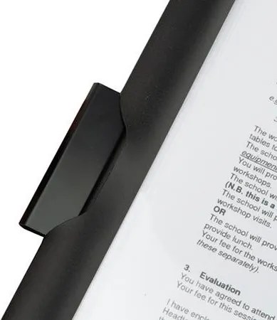 Gyorsfűző, klipes, PP, A4, RAPESCO Eco GRS Recycled, fekete (IR1828)