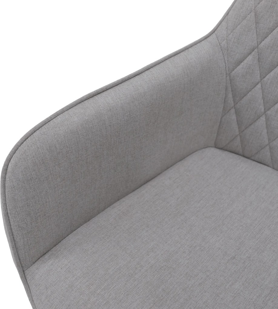 Design fotel, világosszürke/fekete, OSKOR