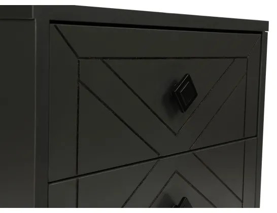 Éjjeliszekrény LUNA 55x50 cm antracit/fekete