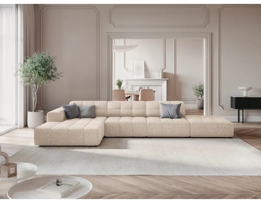 Bézs sarokkanapé (bal oldali) Chicago – Cosmopolitan Design