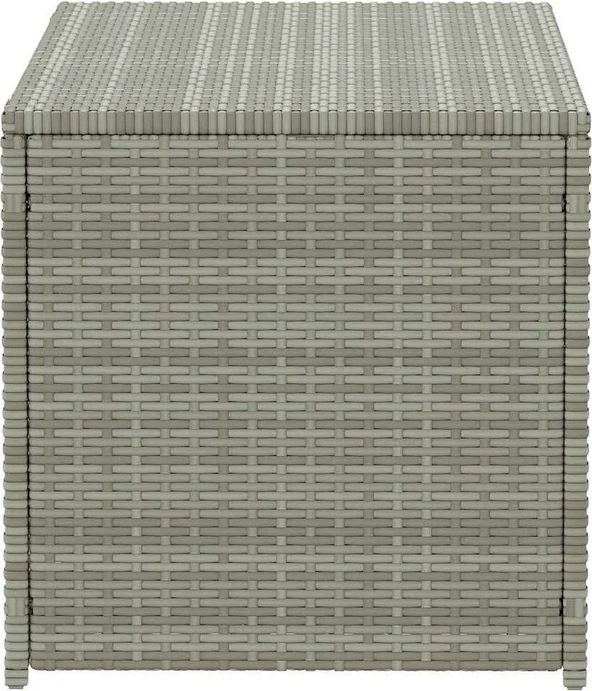 Szürke Polyrattan Kerti Tárolóláda 100 X 50 X 50 Cm