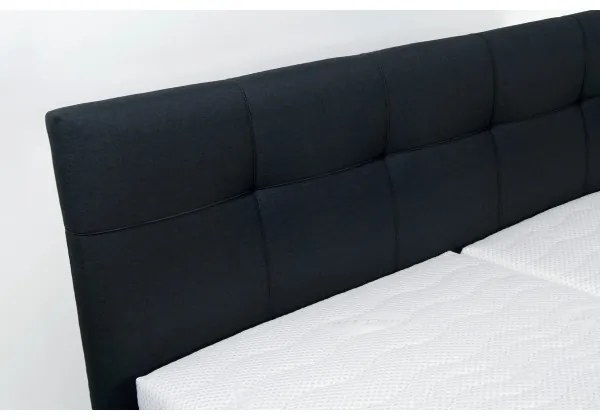 MARIA kárpitozott ágy matraccal és ágyneműtartóval, 180x200 cm, antracit