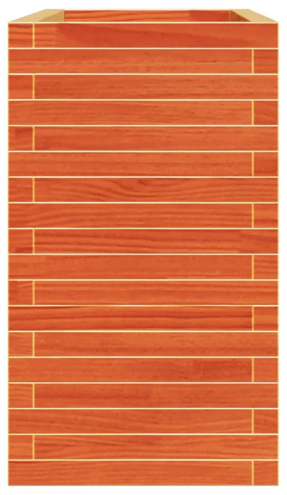 viaszbarna tömör fenyőfa kerti virágláda 110x40x72 cm