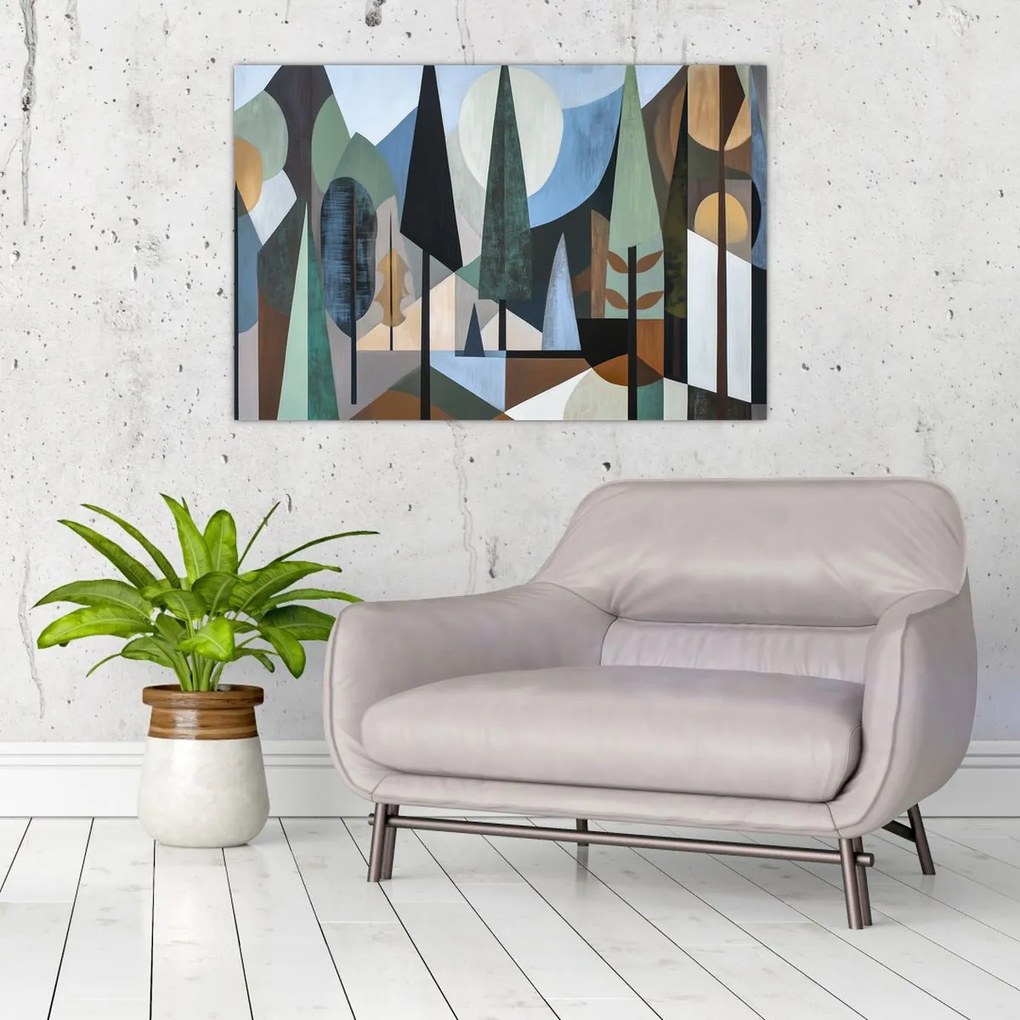 Kép - Természetes geometriai absztrakció II. (90x60 cm)