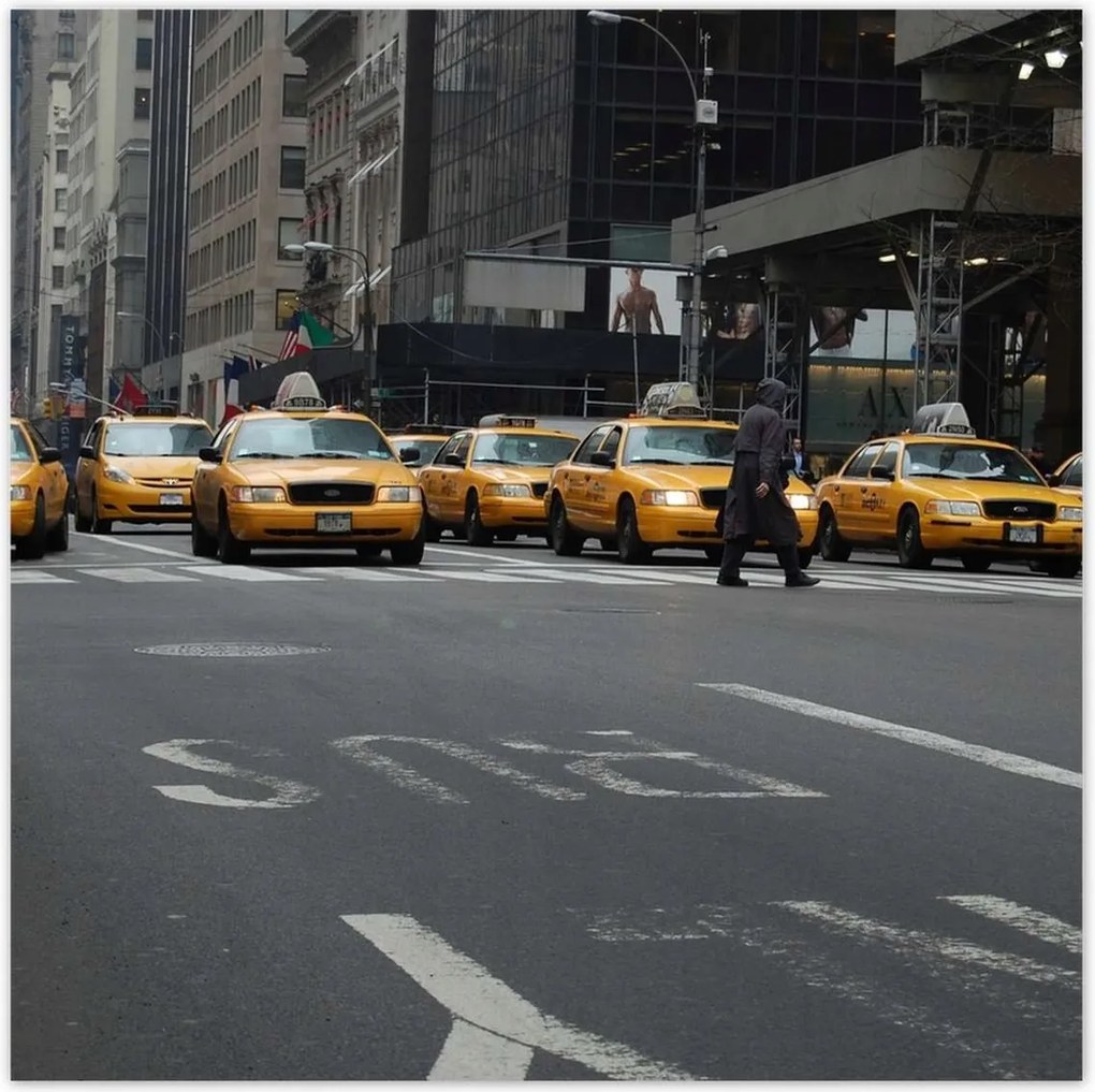 Poszterek 100x100 New York sárga taxik