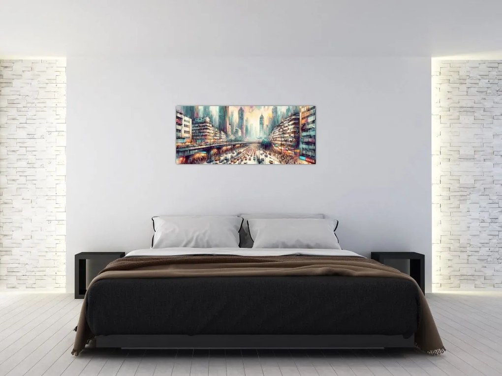 Kép - Városi élet (120x50 cm)