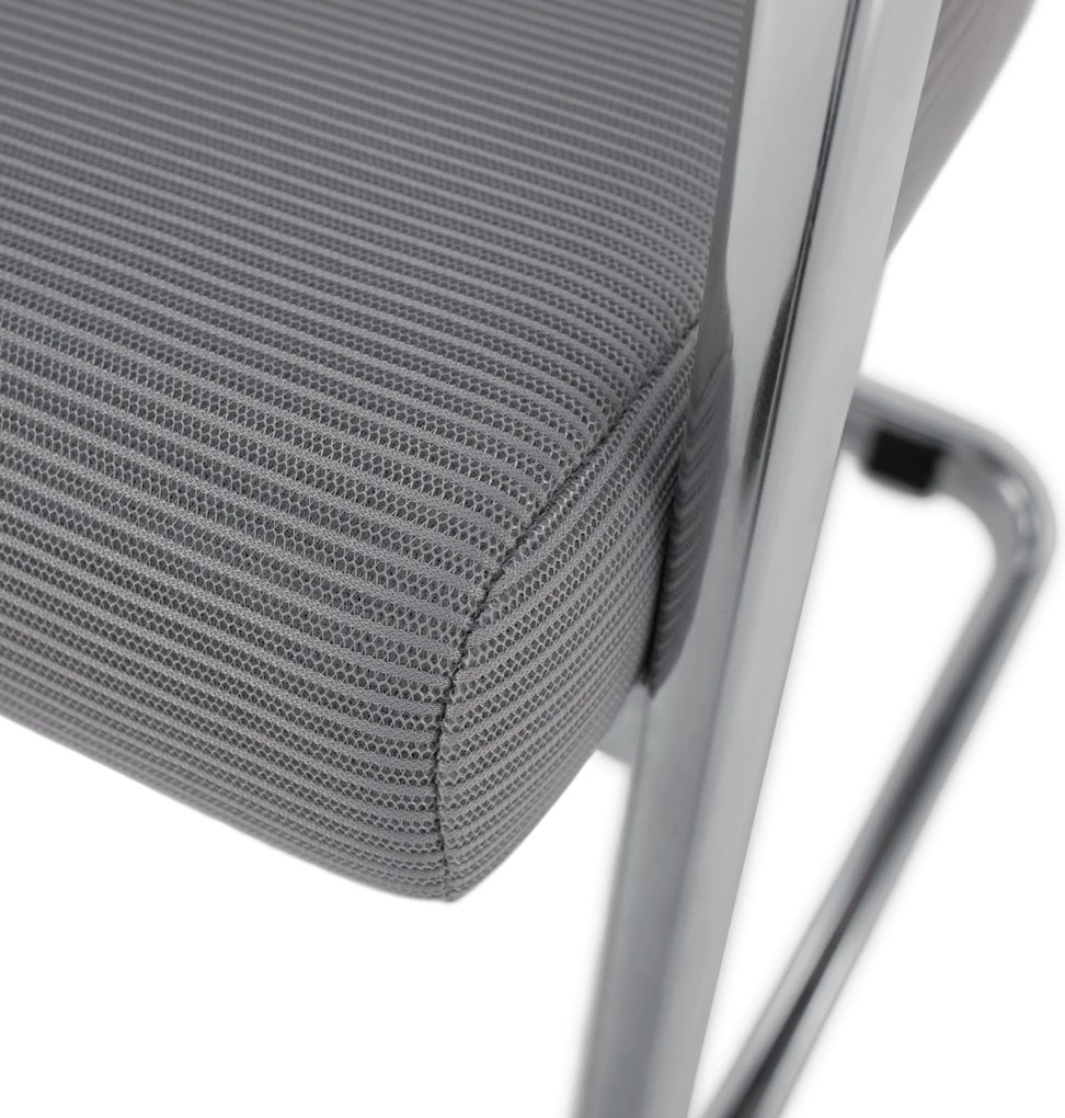 Tárgyalószék, szürke/fekete, KABIR