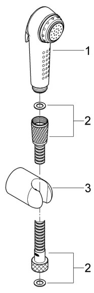 GROHE 27812IL1 - TEMPESTA-F kézi bidézuhany 1250 mm fényes króm
