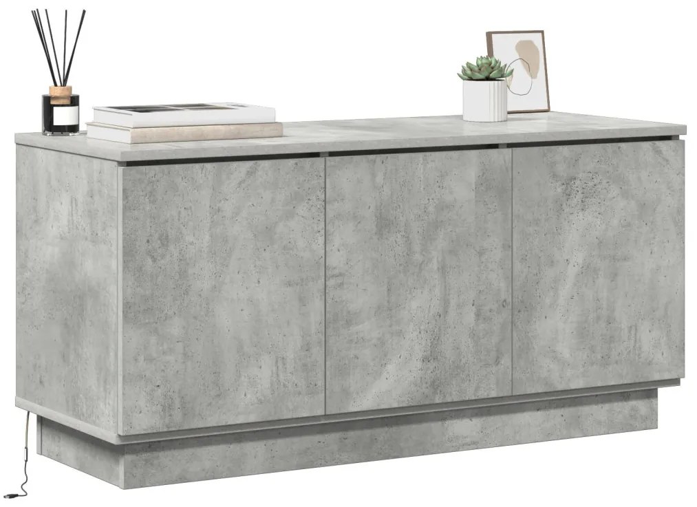 TV állvány Beton Szürke 100x38x49 cm Mérnöki fa