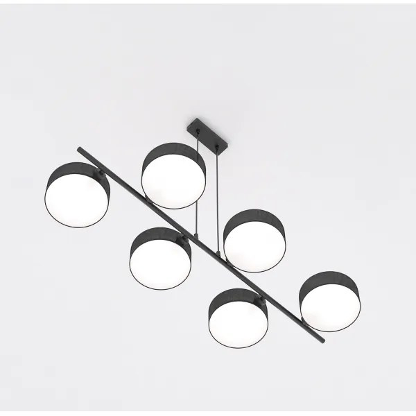 DRUMZ kábeles függőlámpa 6xE14/10W/230V fekete