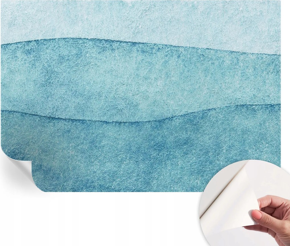 Dekoratív öntapadós fotótapéta Hálószobába Kék hullámok 152x104 cm