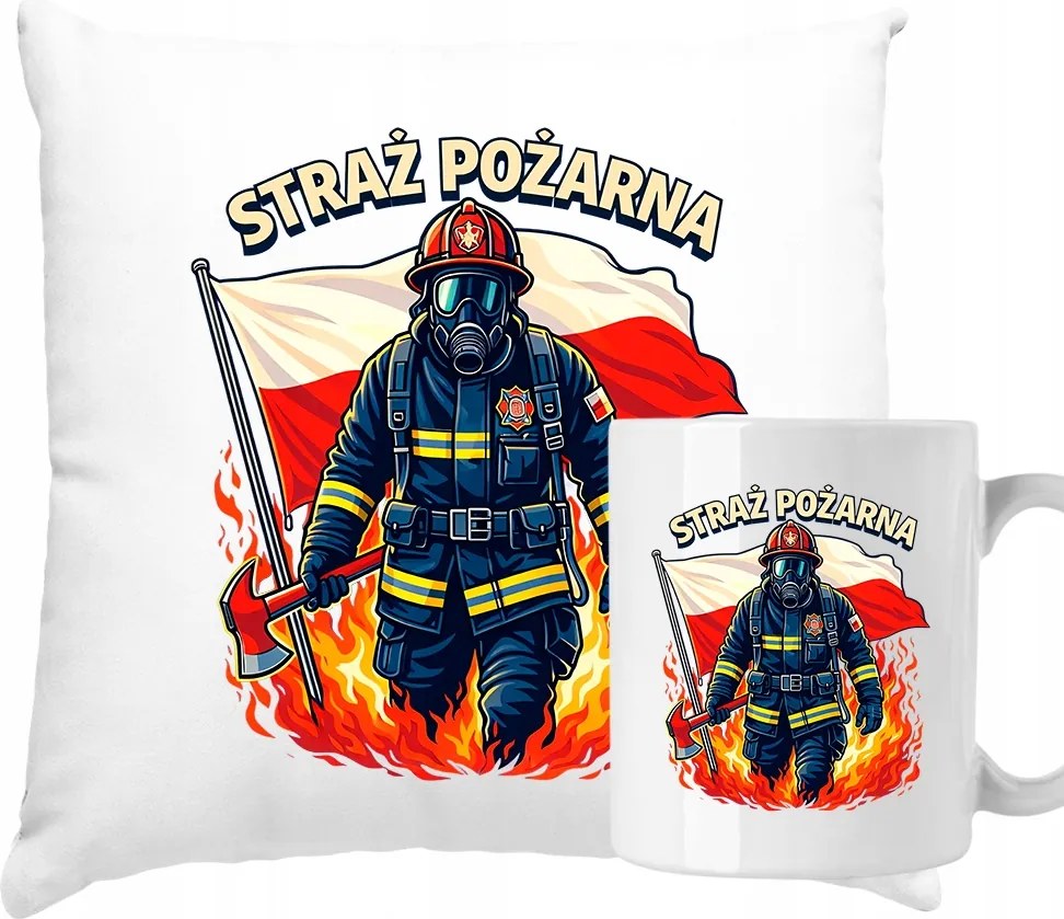 Párna és Bögre Tűzoltó szett Hős Tűzoltó