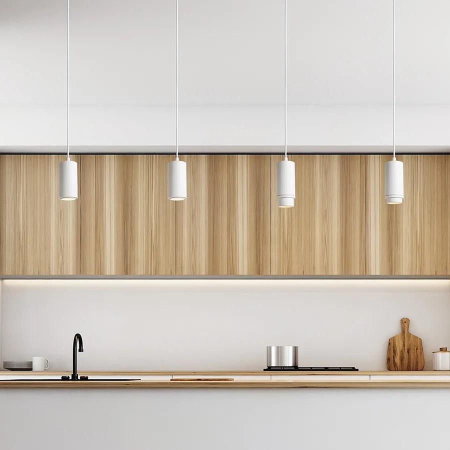 RENDL OPTIMUS závěsná bílá 230V LED GU10 9W 10 50°