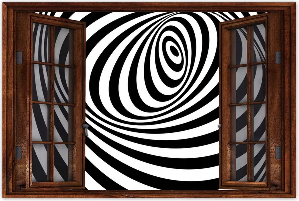 Poszterek 90x60 Absztrakt fekete-fehér