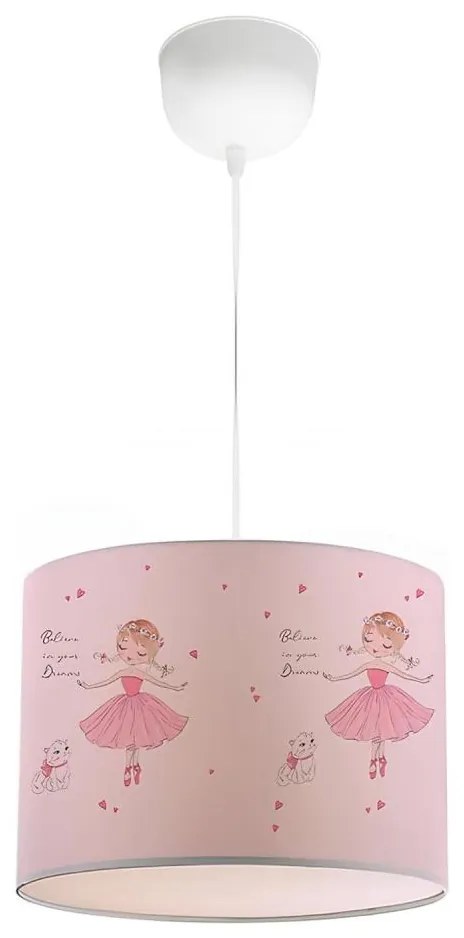 Gyermek csillár CANDY 1xE27/40W/230V rózsaszín