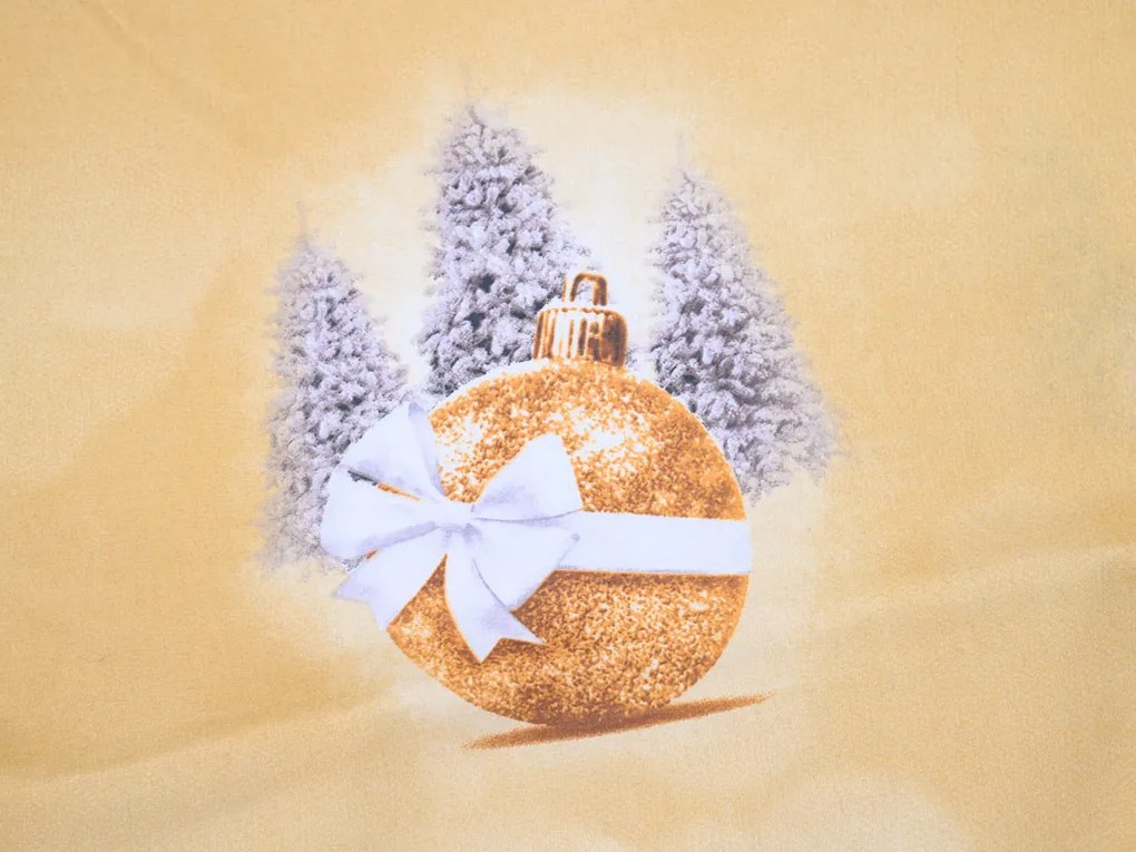TREE AND ORNAMENT Sárga mikroszálas ágyneműhuzat Ágyneműhuzat mérete: 70 x 90 cm | 140 x 200 cm