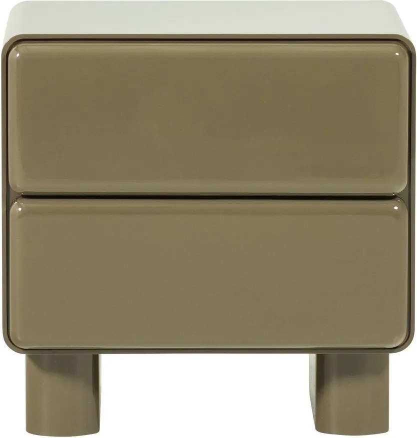 Zöld fényes éjjeliszekrény Lustra – WOOOD