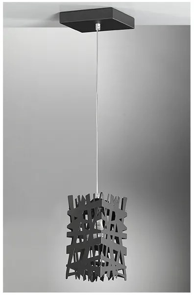 ONLI - Csillár zsinóron FORESTA 1xE27/15W/230V fekete