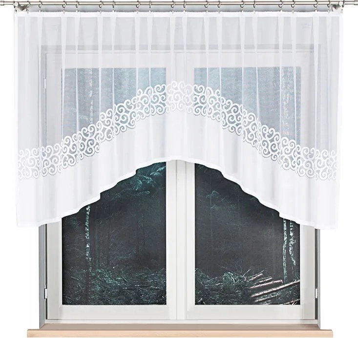 Daniela Jacquard kész függöny 300x110cm, fehér szín