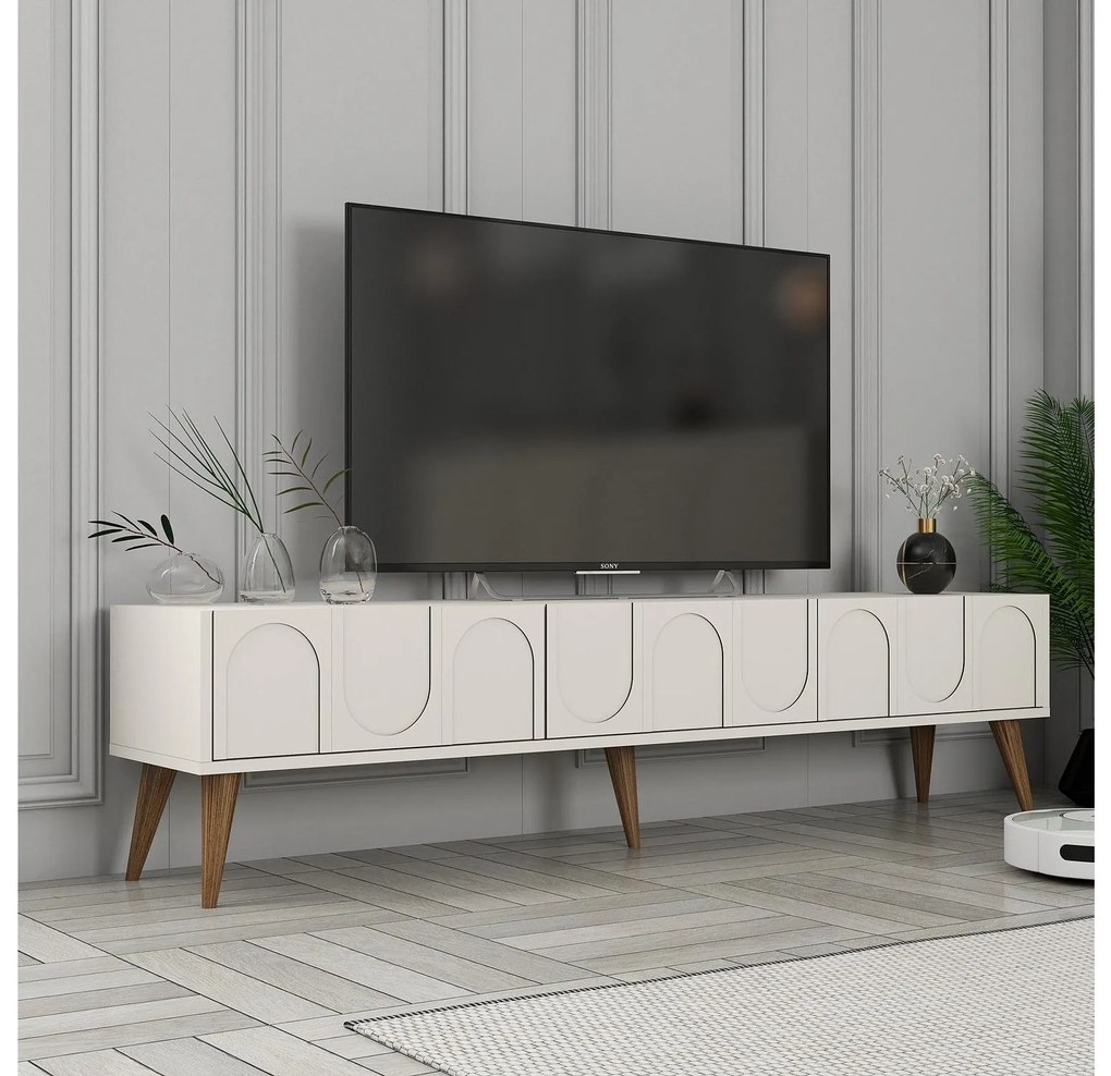 TV asztal/szekrény Bipemu 3 (krém + dió) . 1095684