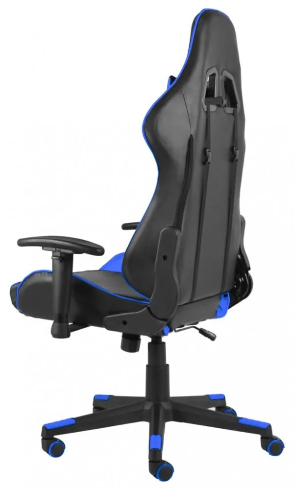 kék PVC forgó gamer szék