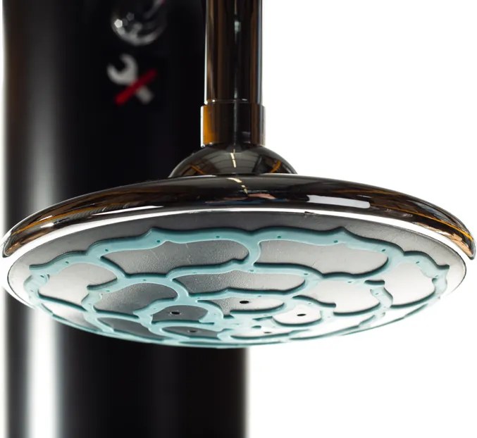 Hawaj Kerti szolár zuhany Uno 38 l nagyméretű zuhanyrózsával fekete